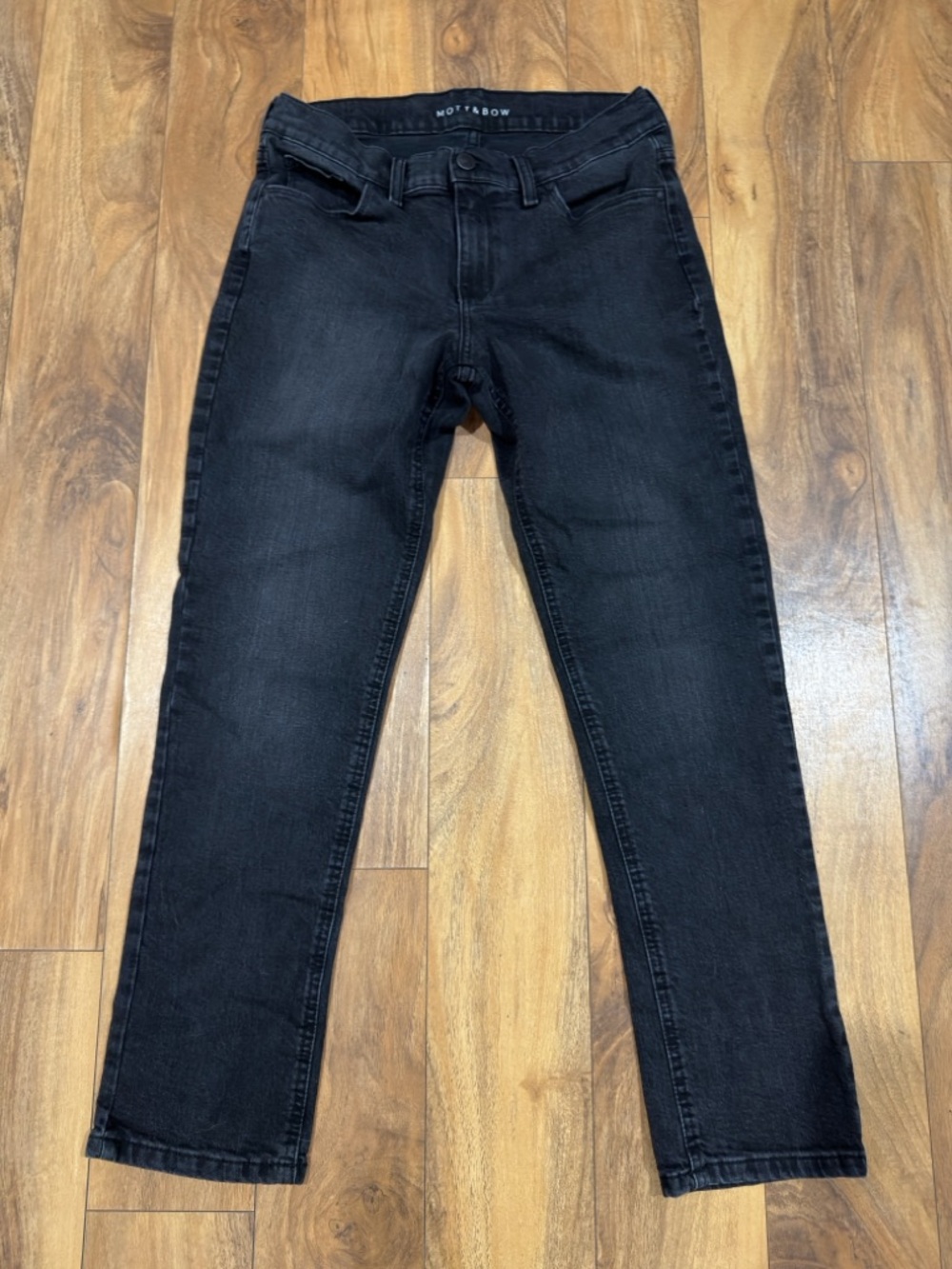 Mott & Bow Womens Boyfriend Jeans Black Sz 27x28” | Classic Fit Straight Leg